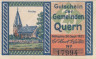  Бона. Германия. Кверн 25 пфеннигов 1921 год. Церковь в Кверне. Нотгельд. (XF) 