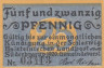  Бона. Германия. Зюдербраруп 25 пфеннигов 1920 год. Нотгельд. (XF) 