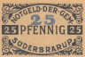  Бона. Германия. Зюдербраруп 25 пфеннигов 1920 год. Нотгельд. (XF) 