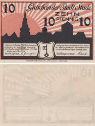 Бона. Германия. Штаде 10 пфеннигов 1920 год. Нотгельд. (XF)