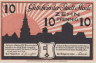  Бона. Германия. Штаде 10 пфеннигов 1920 год. Нотгельд. (XF) 