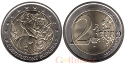 Италия. 2 евро 2005 год. 1 год с момента подписания европейской Конституции.