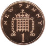  Великобритания. 1 новый пенни 1980 год. Герса. (Proof) 