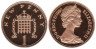  Великобритания. 1 новый пенни 1980 год. Герса. (Proof) 