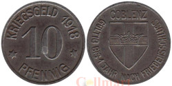Германия. Кобленц. 10 пфеннигов 1918 год. Нотгельд.