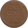 США. 1 цент 1940 год. Авраам Линкольн (пшеничный цент). (без отметки монетного двора) 
