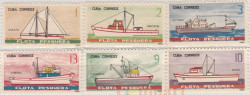 Набор марок. Куба. Рыбацкие лодки. 6 марок.