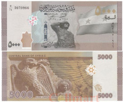 Бона. Сирия 5000 фунтов 2024 год. Солдат. (Пресс)