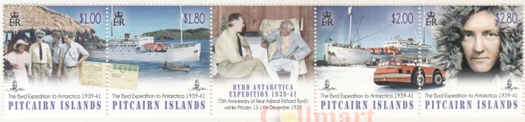  Сцепка марок. Питкэрн, Острова. Антарктическая экспедиция 1939-41 год. 
