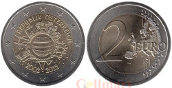 Австрия. 2 евро 2012 год. 10 лет наличному обращению евро.