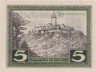  Бона. Германия. Кала 5 пфеннигов 1921 год. Замок на холме. Нотгельд. (XF) 