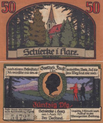 Бона. Германия. Ширке 50 пфеннигов 1921 год. Нотгельд. (VF)