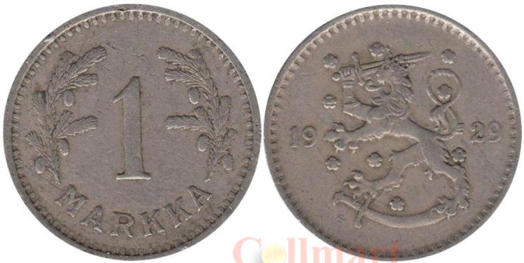  Финляндия. 1 марка 1929 год. 
