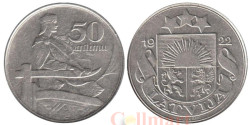 Латвия. 50 сантимов 1922 год. Женщина в национальном костюме.