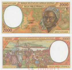 Бона. Центральная Африка, Республика Конго (литера C) 2000 франков 2000 год. Тропические фрукты. P-103Cg (Пресс)