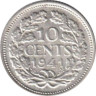  Нидерланды. 10 центов 1941 год. 
