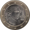  Австрия. 1 евро 2011 год. Вольфганг Амадей Моцарт. 