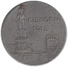  Германия. Эбинген. 10 пфеннигов 1918 год. Статуя на основании фонтана, герб. (нотгельд) 