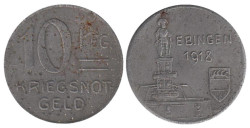 Германия. Эбинген. 10 пфеннигов 1918 год. Нотгельд.