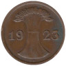  Веймарская республика. 2 рентенпфеннига 1923 год. (D) 