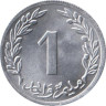  Тунис. 1 миллим 1960 год. Дуб пробковый. 