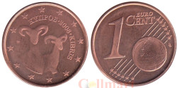 Кипр. 1 евроцент 2008 год. Муфлоны.