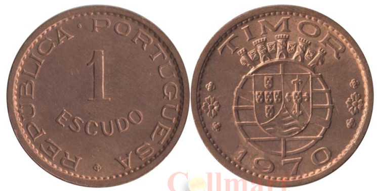  Португальский Тимор. 1 эскудо 1970 год. 