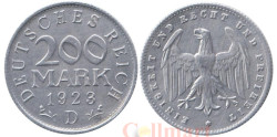 Веймарская республика. 200 марок 1923 год. (D)