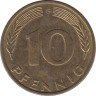  ФРГ. 10 пфеннигов 1992 год. (G) 