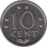  Нидерландские Антильские острова. 10 центов 1980 год. Герб. 