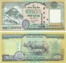  Бона. Непал 100 рупий 2015 год. Носорог. Эверест. (Пресс) 