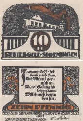 Бона. Германия. Штавенхаген 10 пфеннигов 1921 год. Нотгельд. (XF)