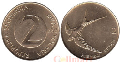 Словения. 2 толара 1993 год. Деревенская ласточка.