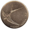  Словения. 2 толара 1993 год. Деревенская ласточка. 