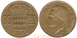 Монако. 20 франков 1951 год. Ренье III.