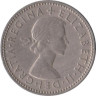 Великобритания. 1 шиллинг 1962 год. Герб Англии. 