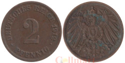 Германская империя. 2 пфеннига 1912 год. (D)