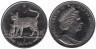  Остров Мэн. 1 крона 2002 год. Кошки - Бенгальская кошка. 