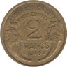  Франция. 2 франка 1940 год. Тип Морлон. Марианна. 