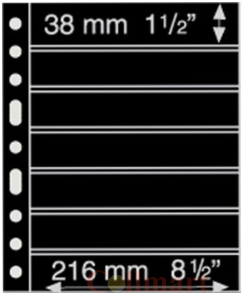  Лист в альбом "GRANDE" для бон, на 7 бон (S). Производство "Leuchtturm" (5 шт.) 