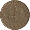  ФРГ. 10 пфеннигов 1992 год. (J) 