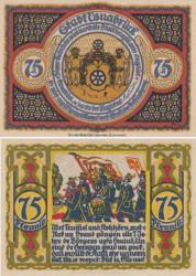 Бона. Германия. Оснабрюк 75 пфеннигов 1921 год. Нотгельд. (XF)