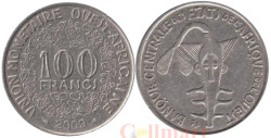 Западная Африка (BCEAO). 100 франков 2009 год. Пилорылый скат.