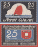  Бона. Германия. Везель 25 пфеннигов 1921 год. Нотгельд. (XF) 