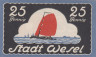  Бона. Германия. Везель 25 пфеннигов 1921 год. Нотгельд. (XF) 