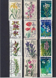 Набор марок. Цветы. 12 марок. (Н-25)   