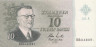  Бона. Финляндия 10 марок 1963 год. Выпуск "Litt. A" (Пресс) 