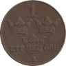  Швеция. 1 эре 1923 год. Король Густав V. 