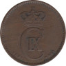  Дания. 2 эре 1897 год. Король Кристиан IX. 