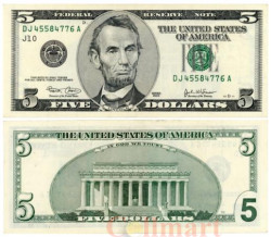 Бона. США 5 долларов 2003 год. Авраам Линкольн. (XF)